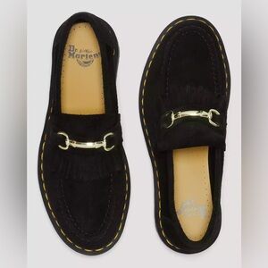 DR. Martens Black Suede Loafers